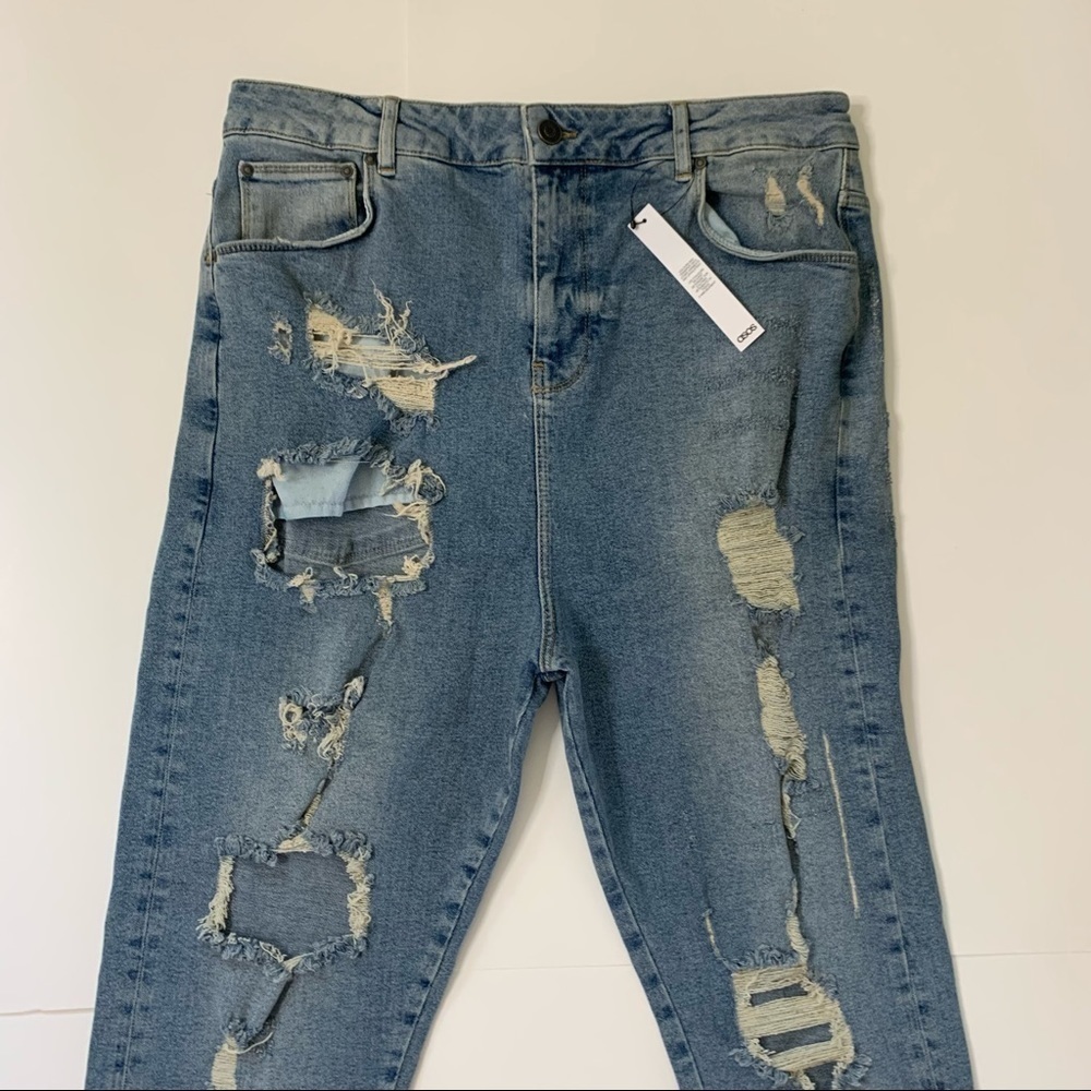 ASOS Design Factory Destroyed Super High Rise Jean - Picture 3 of 14